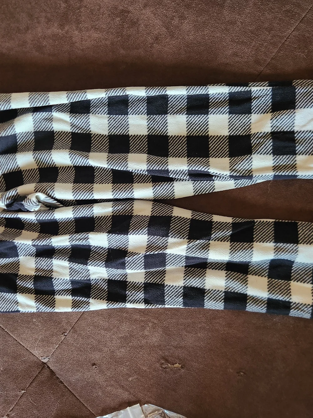 Old Navy Black and White Buffalo Plaid Kids Pajama Bottoms